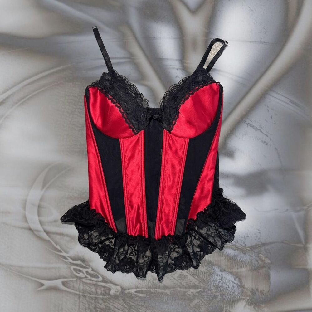 Frederick-s-of-hollywood Women's Red and Black Corset
